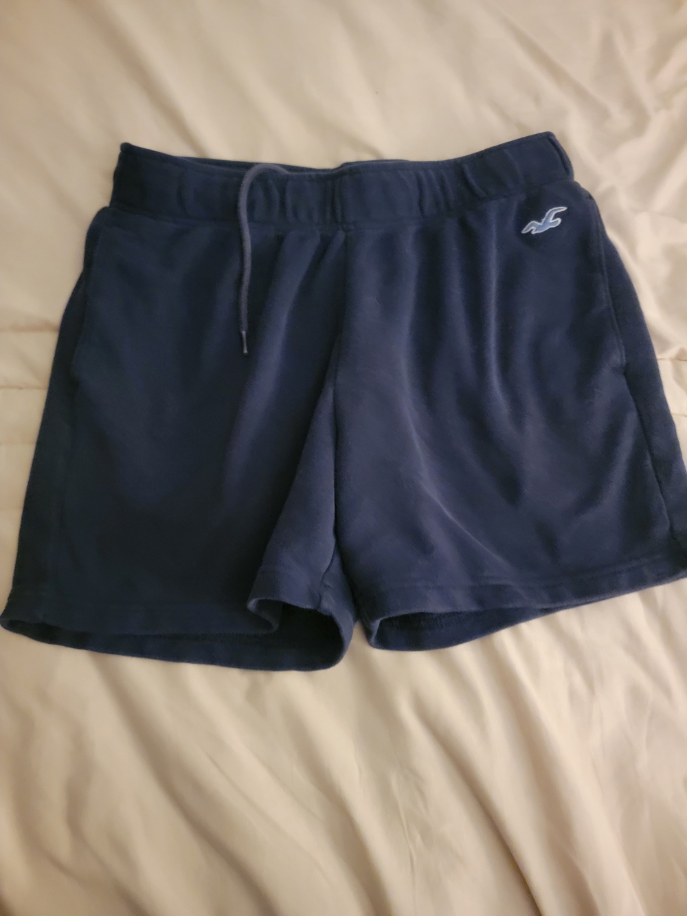 Hollister Navy Fleece Athletic Shorts